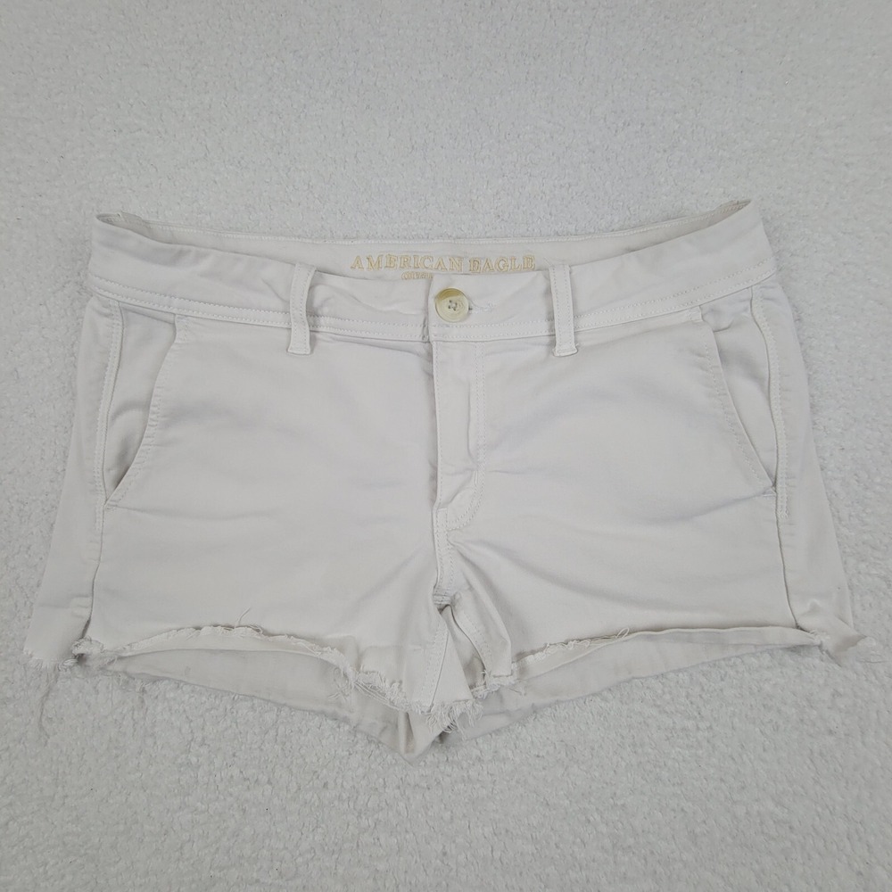 American Eagle Outfitters Midi Super Stretch X Cutoff Shorts Womens 8 31x2 *READ